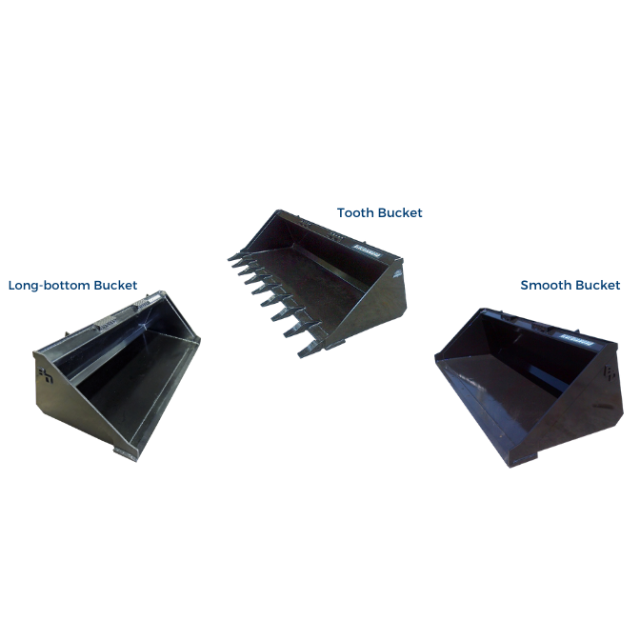 60" Bucket, low profile w/ bolt on edge with universal full size skid steer mount