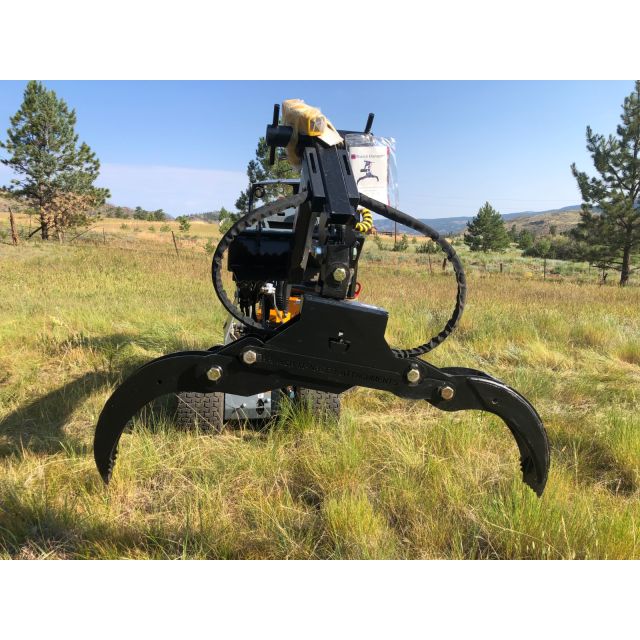 56" opening bypass grapple, w/ universal mini skid quick attach